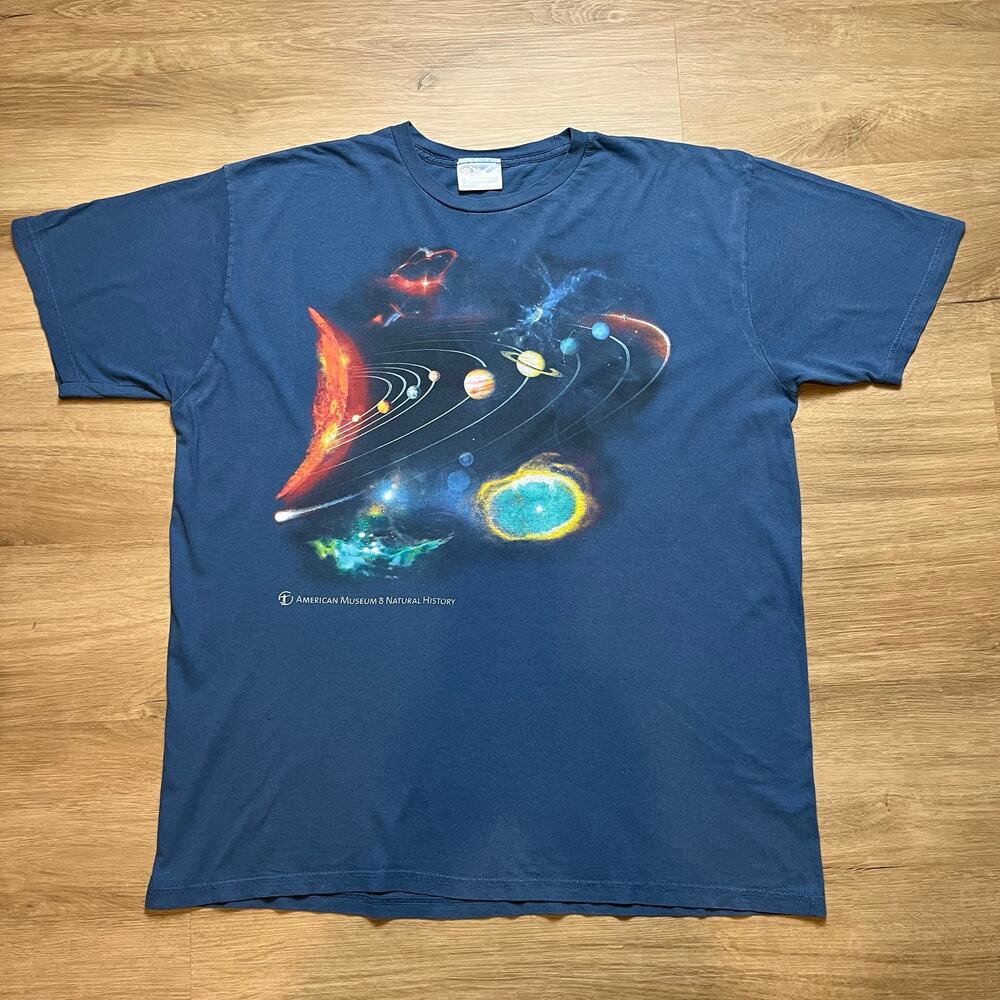 🪐Vintage Y2K AMNH Solar System Space Graphic T-ShirtXXL 🌝
